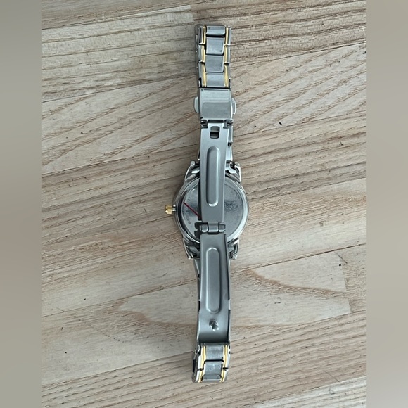 Caravelle by Bulova Ladies Watch Diamonds Black Dial Two Tone Bracelet - Picture 10 of 13